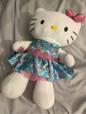 Build-A-Bear Hello Kitty Plush w/ Blue Tropical Dress